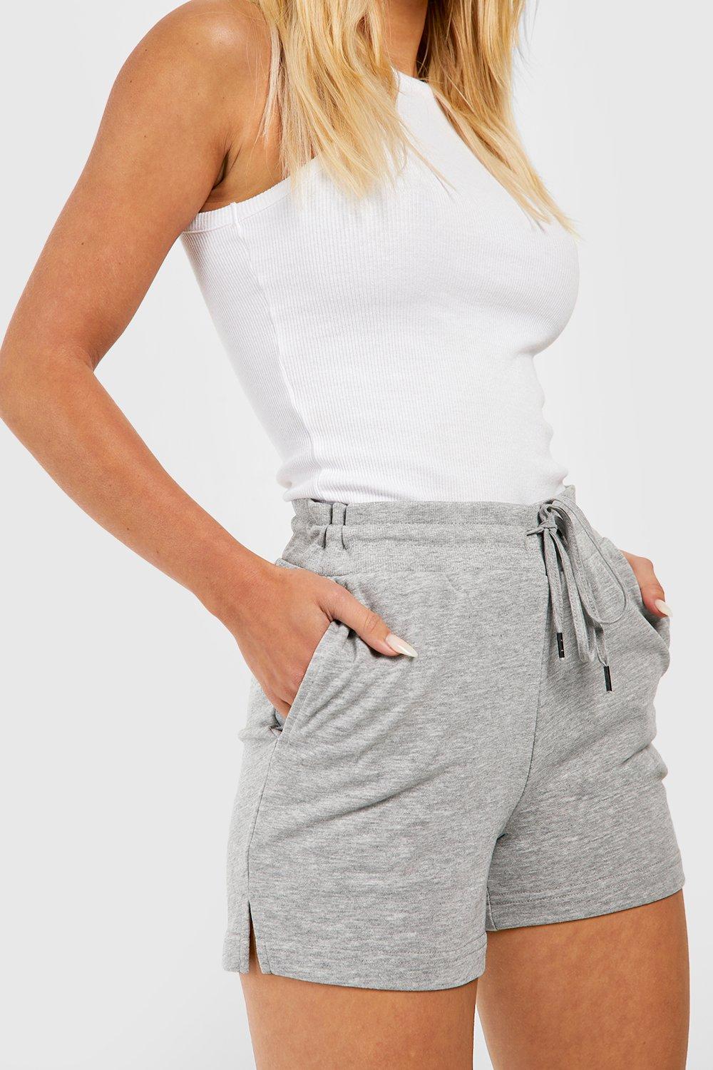 Long grey best sale sweat shorts womens